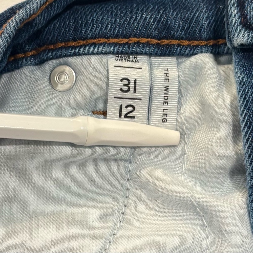 LOFT Wide Leg High Waist Jeans Size 12 - Picture 5 of 11